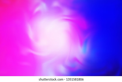 Light Pink, Blue vector blurred shine abstract template. Creative illustration in halftone style with gradient. Background for designs.