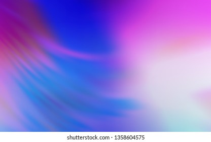 Light Pink, Blue vector blurred shine abstract background. A completely new colored illustration in blur style. New style for your business design.