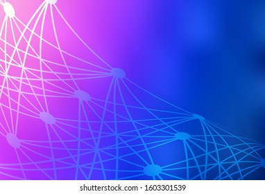 Light Pink, Blue vector blurred template. Shining colorful illustration in smart style. Completely new design for your business.