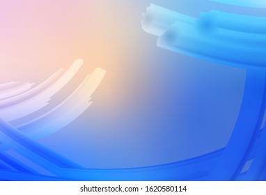 Light Pink, Blue vector blurred shine abstract template. Glitter abstract illustration with gradient design. Completely new design for your business.