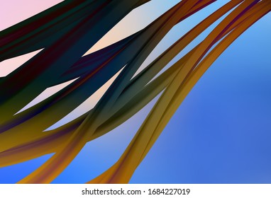 Color rosa claro, Azul vectorial borroso y coloreado. Una elegante ilustración brillante con gradiente. Nueva forma de tu diseño.