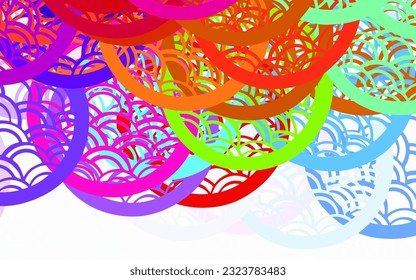 Light Pink, Blue vector Blurred decorative design in abstract style with bubbles. Beautiful colored illustration with blurred circles in nature style. Base for booklets, leaflets