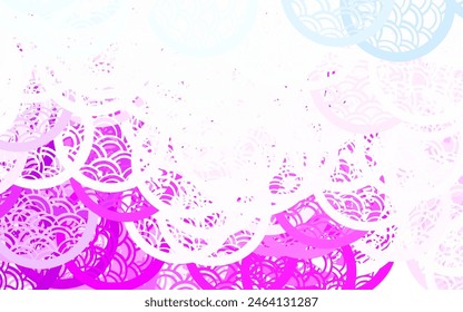 Light Pink, Blue vector Blurred bubbles on abstract background with colorful gradient. Modern abstract illustration with colorful water drops. Simple design for your web site.