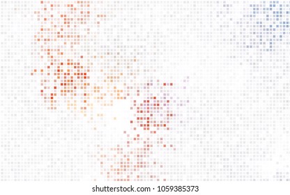 Light Pink, Blue vector blurry rectangular background. Geometric background in square style with gradient. The pattern can be used for brand-new background.