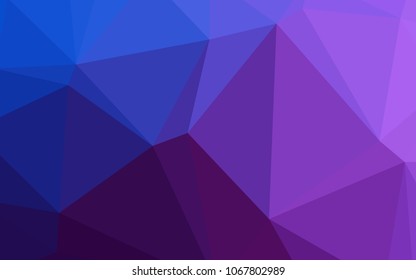 Light Pink, Blue vector blurry triangle texture. Elegant bright polygonal illustration with gradient. Brand-new style for your business design.