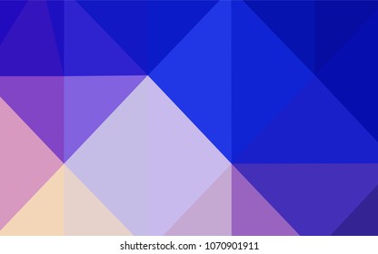 Light Pink, Blue vector blurry triangle template. Geometric illustration in Origami style with gradient.  A new texture for your design.