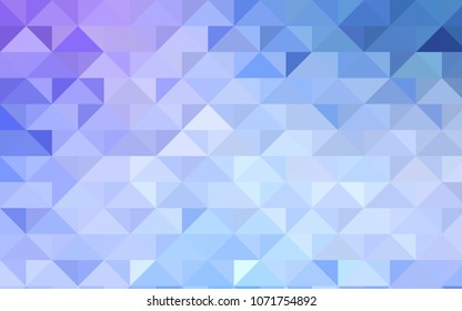 Light Pink, Blue vector blurry triangle background. A completely new color illustration in a vague style. The best triangular design for your business.