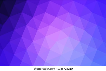 Light Pink, Blue vector blurry triangle template. Glitter abstract illustration with an elegant design. Triangular pattern for your business design.