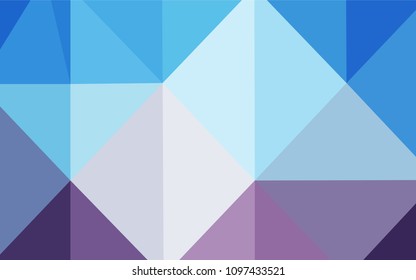 Light Pink, Blue vector blurry triangle pattern. Polygonal abstract illustration with gradient. The polygonal design can be used for your web site.
