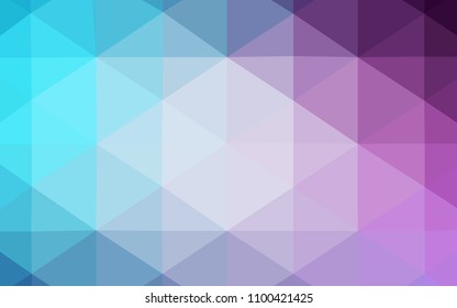 Light Pink, Blue vector blurry triangle template. Colorful illustration in polygonal style with gradient. That new template can be used for your brand book.