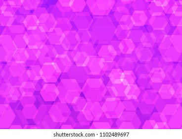 Light Pink, Blue vector blurry hexagon template. Colorful illustration in abstract style with gradient. Brand new style for your business design.