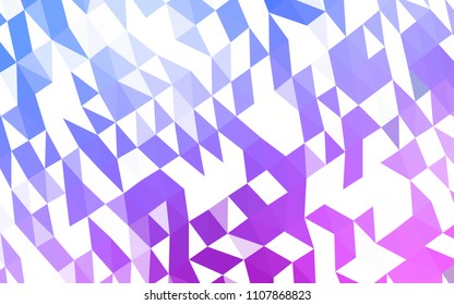 Light Pink, Blue vector blurry triangle pattern. Modern geometrical abstract illustration with gradient. The completely new template can be used for your brand book.