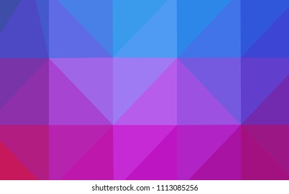Light Pink, Blue vector blurry triangle template. Creative geometric illustration in Origami style with gradient. Triangular pattern for your business design.