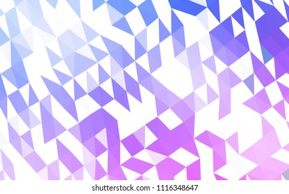 Light Pink, Blue vector blurry hexagon pattern. Colorful illustration in abstract style with gradient. A completely new template for your business design.
