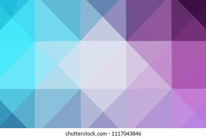 Light Pink, Blue vector blurry triangle texture. Colorful illustration in polygonal style with gradient. Brand-new design for your business.