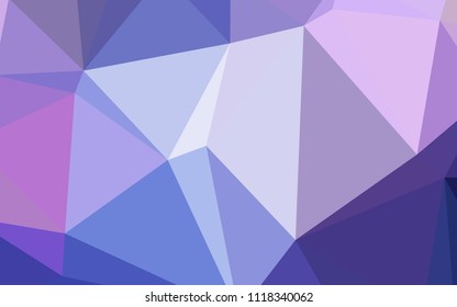 Light Pink, Blue vector blurry triangle texture. Colorful illustration in polygonal style with gradient. The template for cell phone's backgrounds.