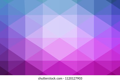 Light Pink, Blue vector blurry triangle template. Geometric illustration in Origami style with gradient.  A new texture for your design.