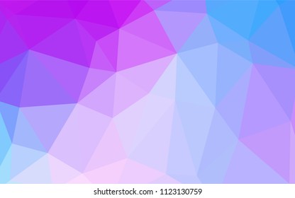 Light Pink, Blue vector blurry triangle template. Glitter abstract illustration with an elegant design. A completely new template for your business design.