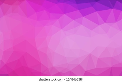 Light Pink, Blue vector blurry hexagon texture. Triangular geometric sample with gradient.  The template can be used as a background for cell phones.