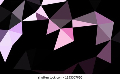 Light Pink, Blue vector blurry hexagon pattern. Creative geometric illustration in Origami style with gradient. The template can be used as a background for cell phones.