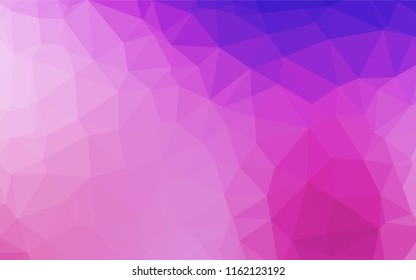 Light Pink, Blue vector blurry hexagon texture. A sample with polygonal shapes. Triangular pattern for your business design.