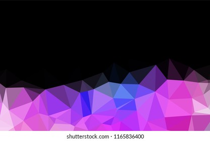 Light Pink, Blue vector blurry hexagon pattern. Creative geometric illustration in Origami style with gradient. The template can be used as a background for cell phones.