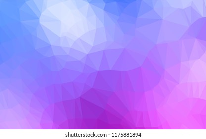 Light Pink, Blue vector blurry hexagon pattern. Modern geometrical abstract illustration with gradient. Triangular pattern for your business design.