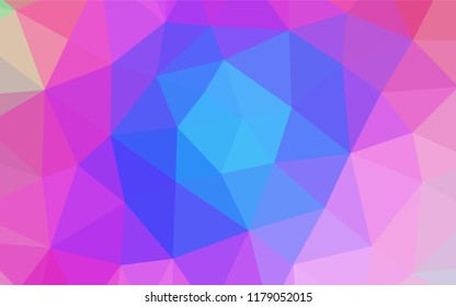 Light Pink, Blue vector blurry hexagon texture. Colorful abstract illustration with gradient. The textured pattern can be used for background.