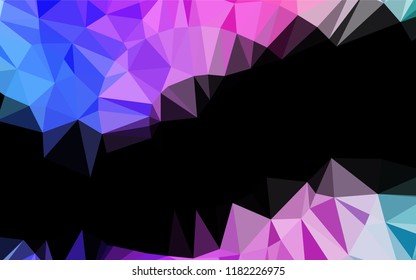 Light Pink, Blue vector blurry hexagon template. Colorful abstract illustration with gradient. The textured pattern can be used for background.