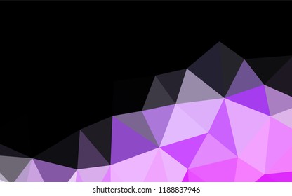Light Pink, Blue vector blurry hexagon pattern. Creative geometric illustration in Origami style with gradient. The template can be used as a background for cell phones.