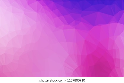 Light Pink, Blue vector blurry hexagon pattern. Modern geometrical abstract illustration with gradient. Triangular pattern for your business design.