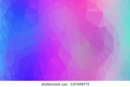 Light Pink, Blue vector blurry hexagon template. A sample with polygonal shapes. A completely new design for your business.