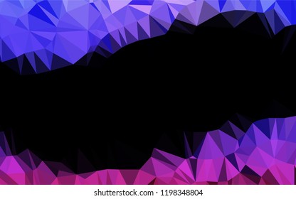 Light Pink, Blue vector blurry hexagon template. Creative geometric illustration in Origami style with gradient. A completely new template for your business design.