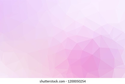 Light Pink, Blue vector blurry hexagon template. A vague abstract illustration with gradient. Brand new style for your business design.