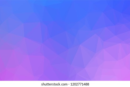 Light Pink, Blue vector blurry hexagon texture. Colorful abstract illustration with gradient. A completely new design for your business.