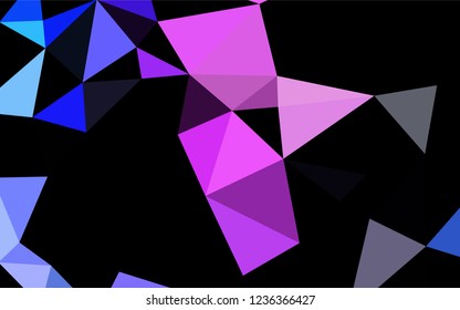 Light Pink, Blue vector blurry hexagon template. Geometric illustration in Origami style with gradient.  A completely new design for your business.