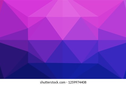 Light Pink, Blue vector blurry hexagon pattern. A sample with polygonal shapes. Brand new design for your business.