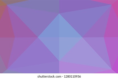Light Pink, Blue vector blurry hexagon pattern. Shining illustration, which consist of triangles. The completely new template can be used for your brand book.