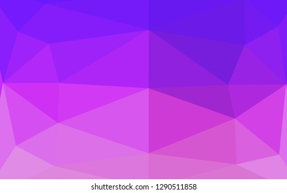 Light Pink, Blue vector blurry triangle texture. Shining illustration, which consist of triangles. Template for a cell phone background.