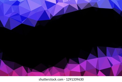 Light Pink, Blue vector blurry triangle pattern. Shining illustration, which consist of triangles. Brand new style for your business design.