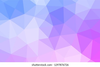 Light Pink, Blue vector blurry hexagon template. An elegant bright illustration with gradient. The polygonal design can be used for your web site.