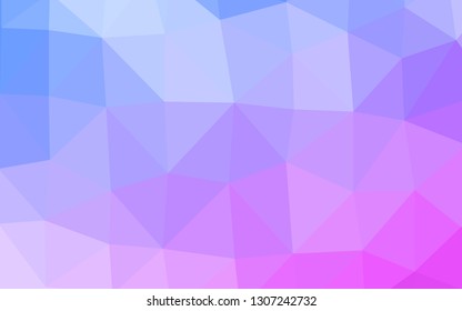 Light Pink, Blue vector blurry triangle template. A completely new color illustration in a vague style. Template for a cell phone background.