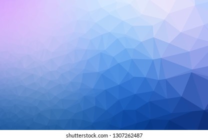 Light Pink, Blue vector blurry triangle texture. Glitter abstract illustration with an elegant design. Textured pattern for background.