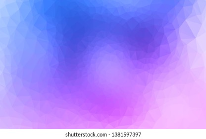 Light Pink, Blue vector blurry triangle template. Geometric illustration in Origami style with gradient. Completely new design for your business.