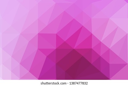 Light Pink, Blue vector blurry triangle pattern. An elegant bright illustration with gradient. Template for a cell phone background.