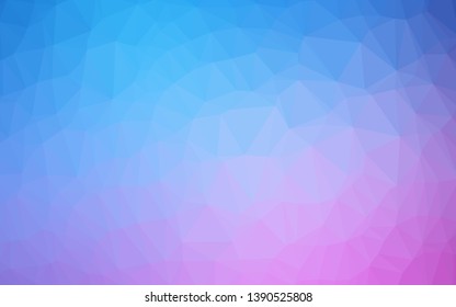 Light Pink, Blue vector blurry triangle template. A completely new color illustration in a vague style. Template for your brand book.