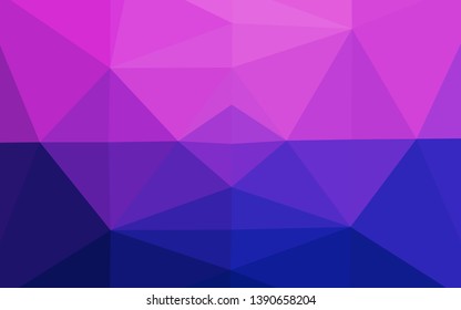 Light Pink, Blue vector blurry triangle template. A sample with polygonal shapes. The best triangular design for your business.