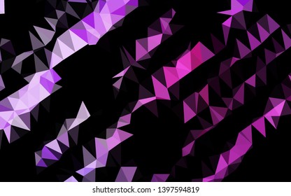 Light Pink, Blue vector blurry triangle pattern. Modern geometrical abstract illustration with gradient. Template for a cell phone background.