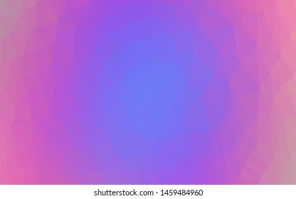 Light Pink, Blue vector blurry triangle template. Triangular geometric sample with gradient.  Completely new design for your business.