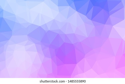 Light Pink, Blue vector blurry triangle texture. Colorful abstract illustration with gradient. Brand new design for your business.